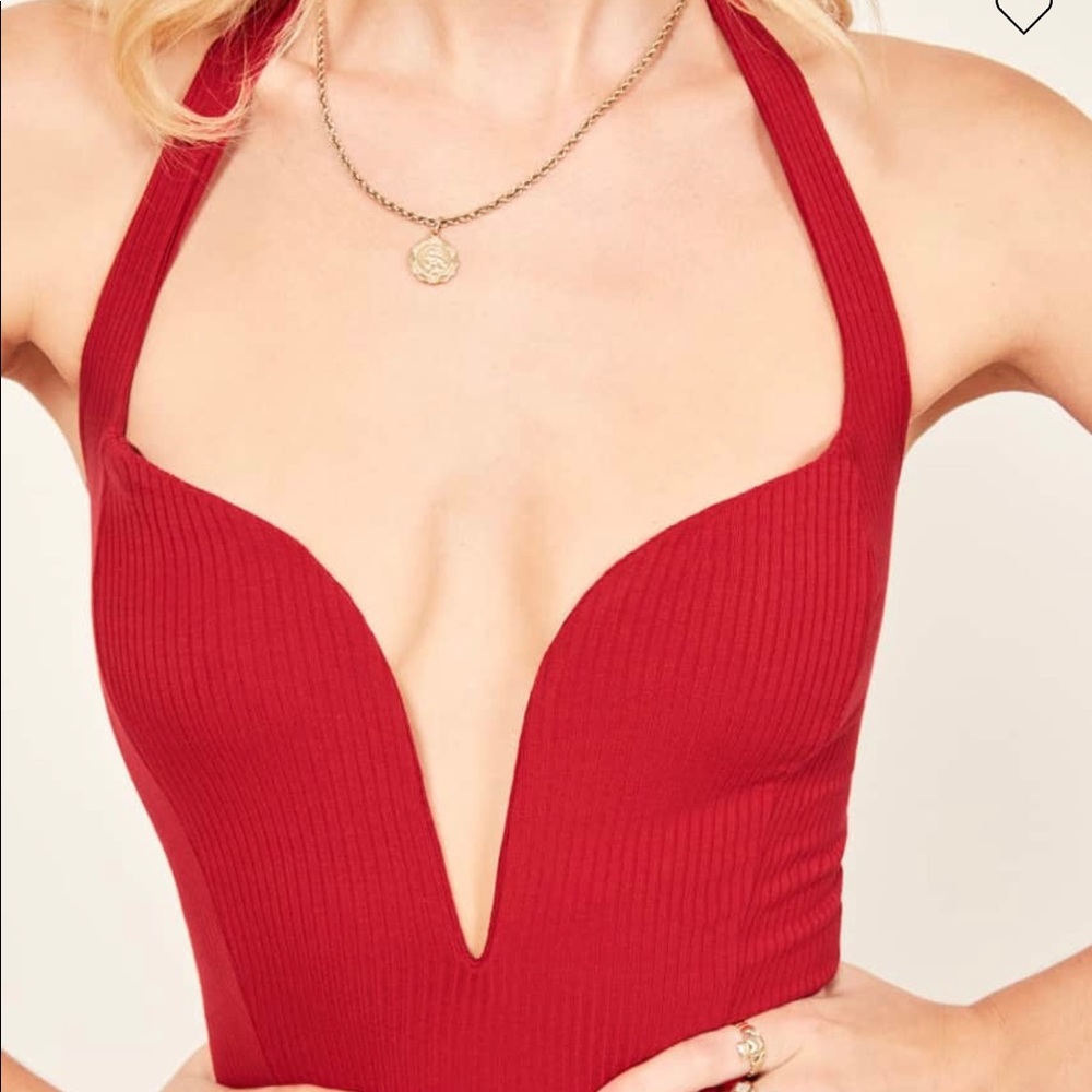 Reformation “Carla” Black Bodysuit Sz. M